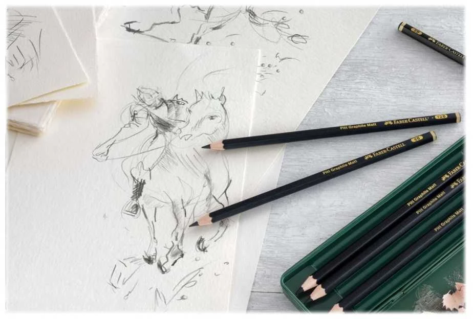 Pieštukų rinkinys Faber-Castell Pitt Graphite Matt, 6 dalių