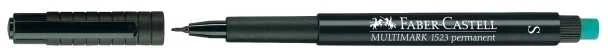 Žymeklis permanentinis Faber-Castell 1523 S, 0.4 mm, su trintuku, juodas 1213-049
