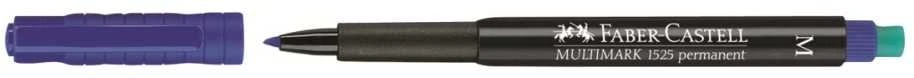 Permanentinis rašiklis Faber-Castell Multimark M, 1,0mm, su trintuku, mėlynos spalvos