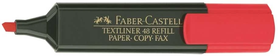 Žymeklis tekstui Faber-Castell, 1-5 mm, kirsta galvutė, raudonas 1212-306