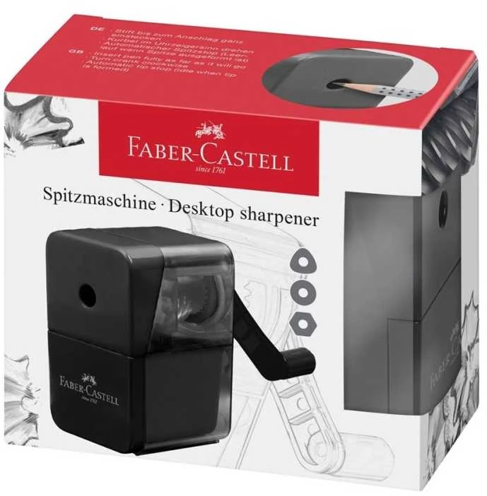 Drožtukas Faber-Castell, mechaninis, juodos spalvos