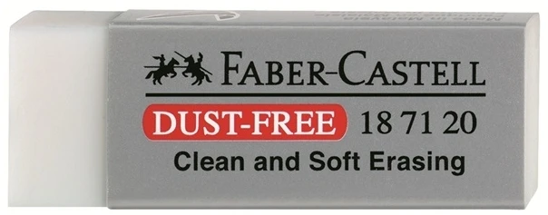 Trintukas Faber-Castell Dust Free, 62x21x12mm,baltos spalvos