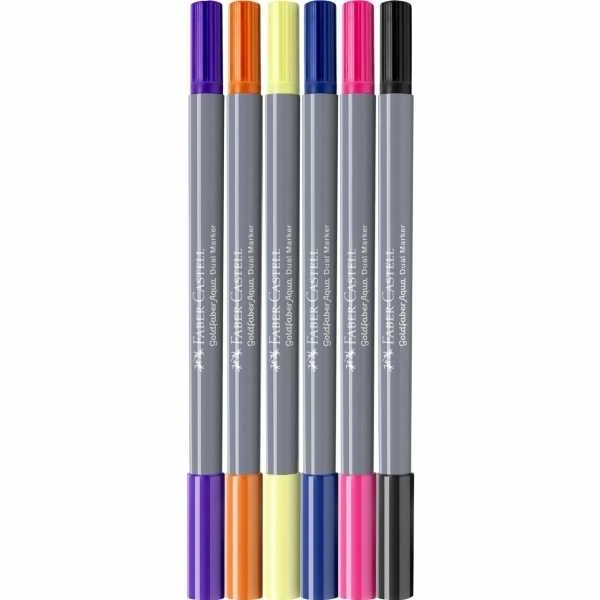 Faber-castell Goldfaber Aqua markeriai, 6 spalvų rinkinys