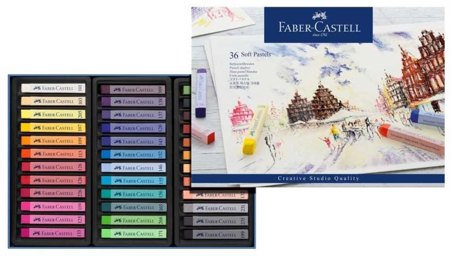 Pastelinės kreidelės Faber-Castell Goldfaber, 36 spalvos