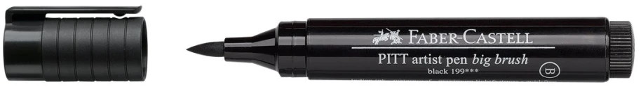 Rašiklis piešimui Faber-Castell PITT Artist Pen B, #199 Juodas