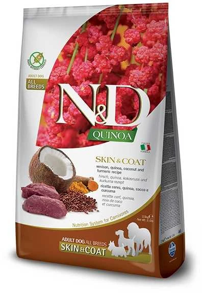 Sausas Šunų Maistas - Farmina N&D Quinoa Elnias & Kokosų 7kg Suaugusiems Vidutinio & Didelio Dydžio