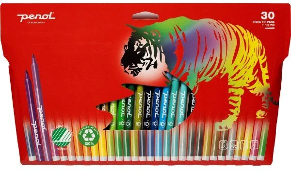 Fiberpen Penol smulkus asortimentas. spalvos (30 vnt. pakuotė)