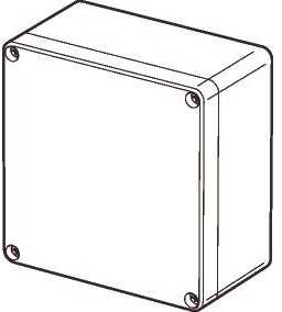 FIBOX montavimo dėžutė ABS 120 x 122 x 95 mm su pilku dangteliu IP 66 ir IP 67 Euronord serijos