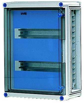 FIBOX montavimo dėžutė EKINDIN33-2, polikarbonatas, 320 x 320 x 130 mm, aukštis x plotis x gylis, įskaitant DIN įdėklą 2 x 14 M