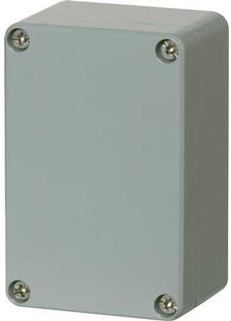 FIBOX montavimo dėžutė, atspari korozijai, aliuminis, 66x100x46 mm, pilka, RAL7001, IP 66 ir IP 67, tuščia