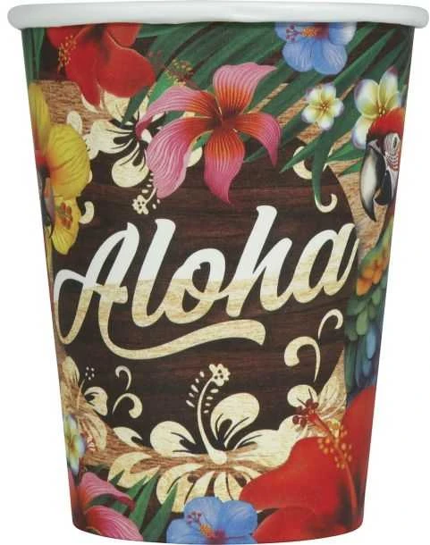 Fiesta Aloha popieriniai puodeliai, 6 vnt.