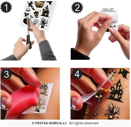 Fiesta Helovino tatuiruotės 1