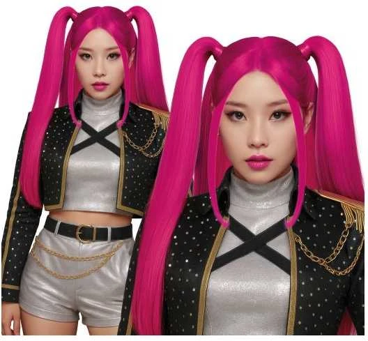 Fiesta Rožinė K-pop wig