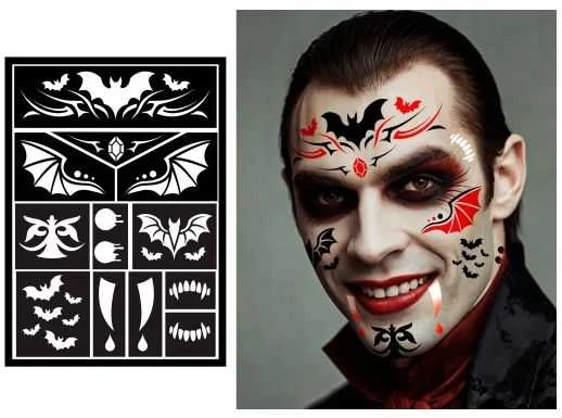 Fiesta Vampyro makiažo šablonas