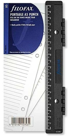 Filofax nešiojamas skylamušis, juodas