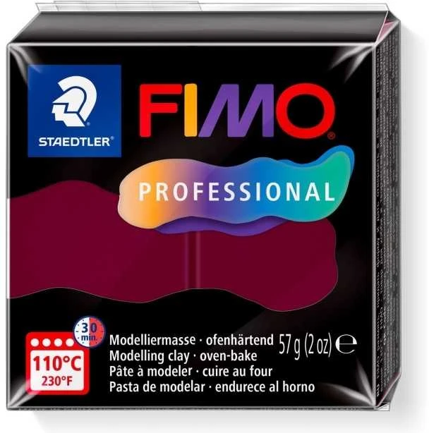 FIMO Mod.mass Fimo prof 57g bordo spalvos