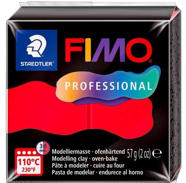 Fimo FIMO Masa modelarska prof 57g raudona
