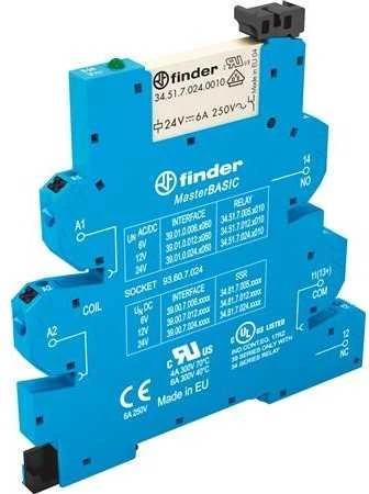 Finder Relės jungties modulis 1P 6A 24V AC/DC (39.01.0.024.0060)