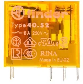 Finder Miniatiūrinė relė 2P 8A 230V AC (40.52.8.230.0000)
