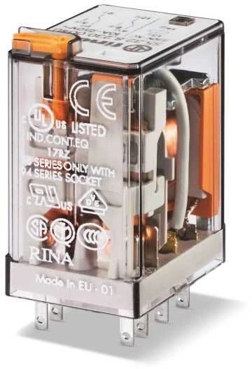 Finder elektromagnetinė relė su skaidriu korpusu
