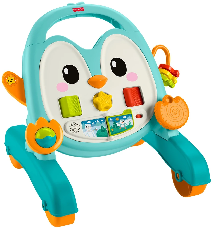 Mattel FISHER-PRICE 2 in 1 muzikinė pingvino vaikštynė (JHF74)