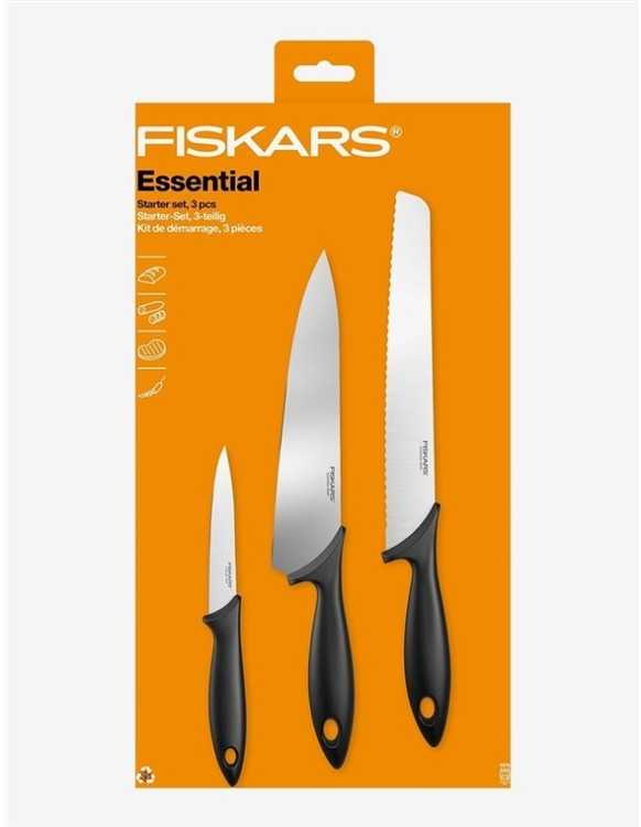 3 peilių rinkinys Fiskars Essential 1065583