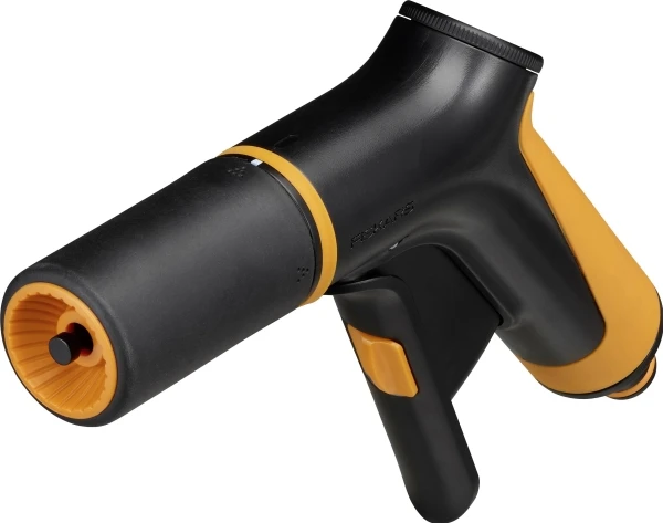 Fiskars „Comfort“ reguliuojamas laistymo pistoletas, su valdymu priekyje