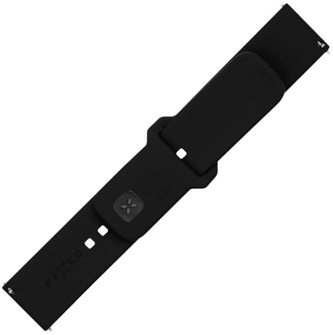 Fixed | Sporty Strap Set with Quick Release 22mm for smartwatch | 160-235 mm | Silicone | Juodas