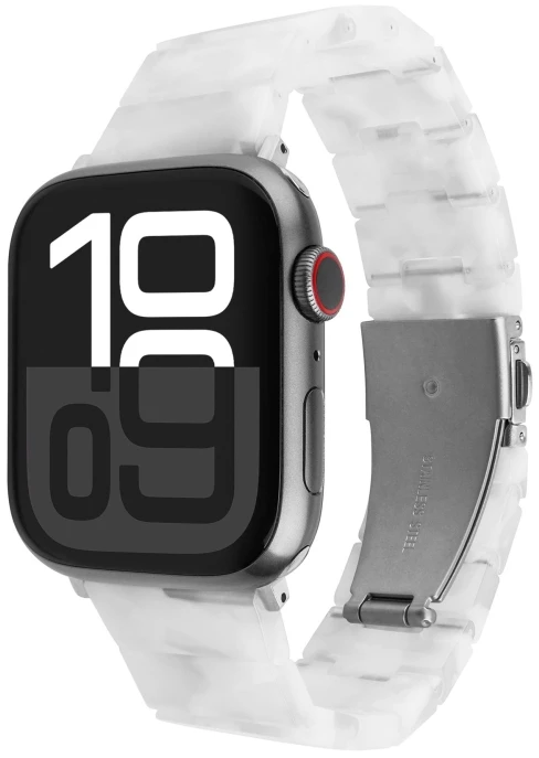 Fixed Fiksuotas dervos dirželis Apple Watch 38/40/41 mm, debesies baltos spalvos