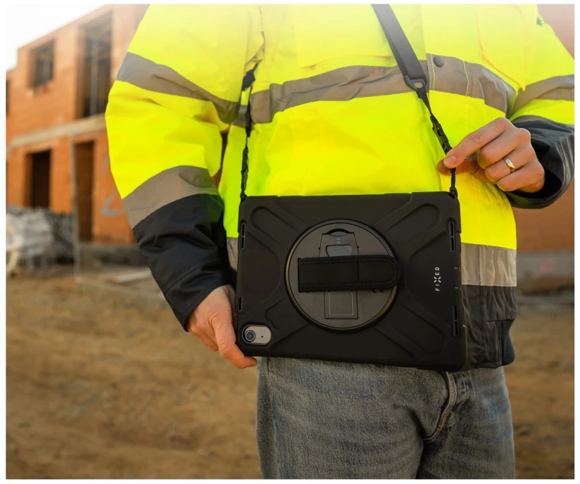 Fixed Rugged Tab Case | Apple | iPAD 10.9"/11" | Silicone/Polycarbonate | Juodas