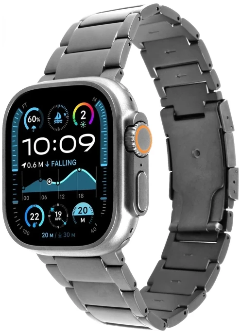 Fixed Fiksuotas | Titano dirželis, skirtas „Apple Watch 44/45/46/49 mm“ | Natūralus titanas
