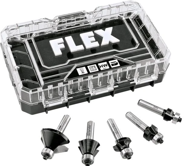 Flex Tools Flex CER suapvalintų frezų rinkinys (5 vnt.)