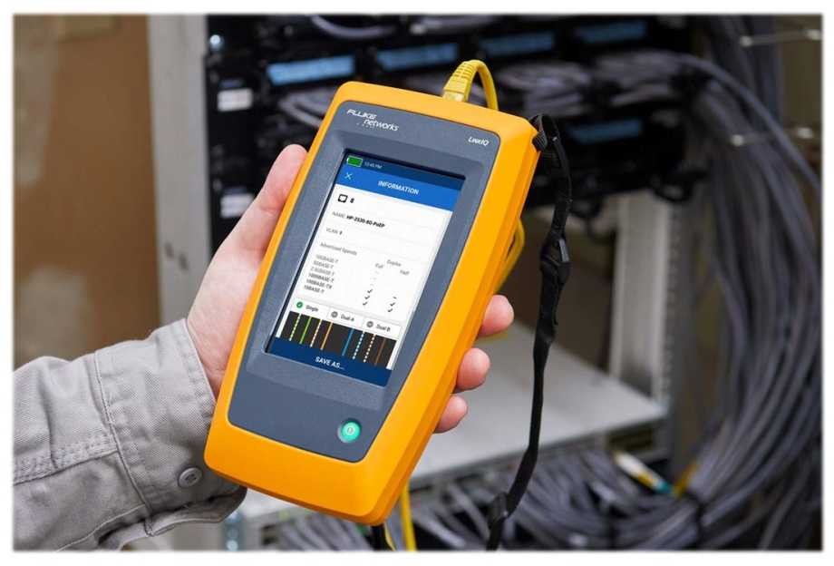 Fluke Networks LinkIQ tinklo įrenginių diagnostikos ir kabelių kvalifikacijos testeris