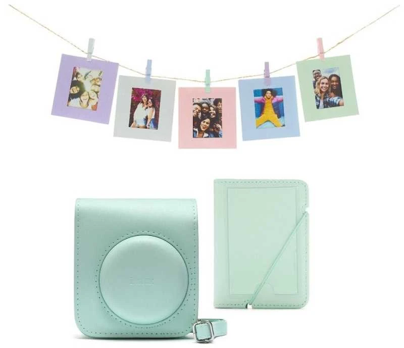 Nuotraukų rėmelis Fujifilm instax mini 12 priedų rinkinys (DĖKLAS, ALBUMAS, RĖMELIAI SU SEGTUKAIS); MINT Žalias