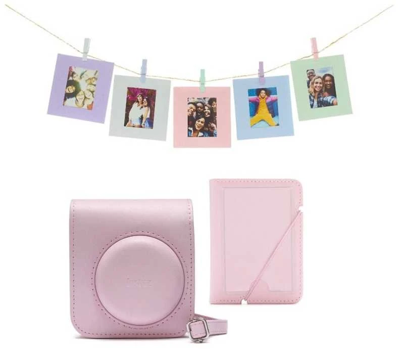 Nuotraukų rėmelis Fujifilm instax mini 12 priedų rinkinys (DĖKLAS, ALBUMAS, RĖMELIAI SU SEGTUKAIS); BLOSSOM Rožinis