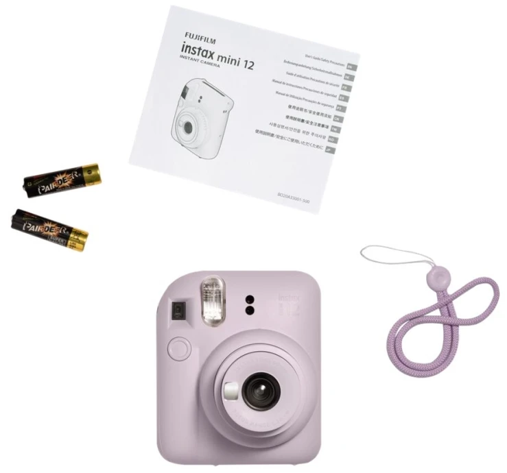 Fujifilm Instax Mini 12, 86 x 54 mm, Violetinė, 60 mm, 62 x 46 mm, 2/2, Aperture priority AE