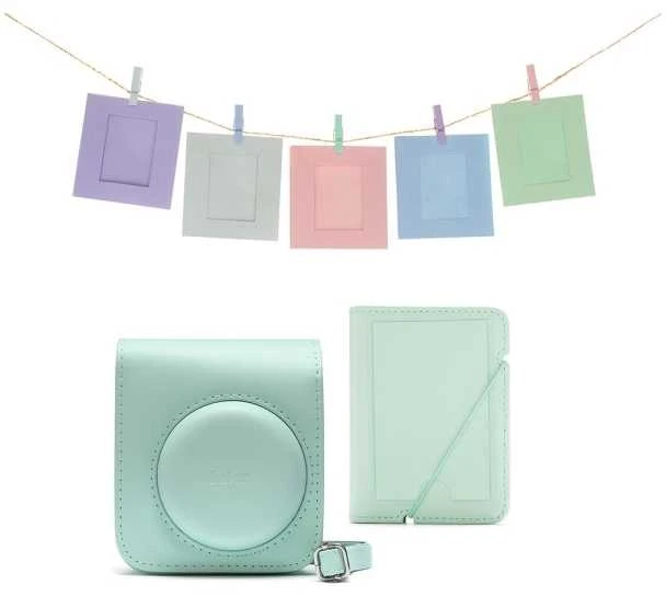 Nuotraukų rėmelis Fujifilm instax mini 12 priedų rinkinys (DĖKLAS, ALBUMAS, RĖMELIAI SU SEGTUKAIS); MINT Žalias