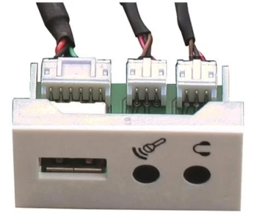 FULL „Garbot F22“ USB2.0 + 2 mini lizdų modulis. F45. 20 cm., baltas, 45 mm, 22,5 mm