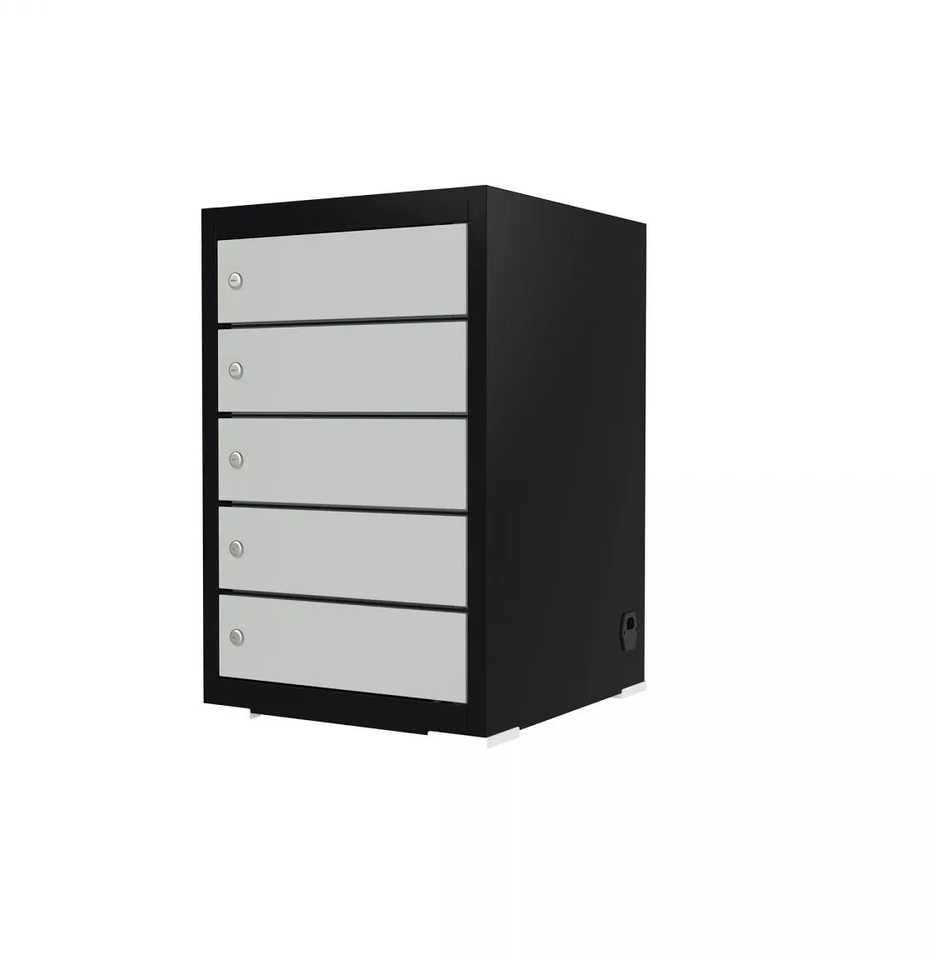 Furniture Trade Kompiuterio spintelė su 5 skyriais, įskaitant įkrovimo skyrelį