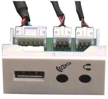 „Garbot F22“ USB2.0 + 2 mini lizdų modulis. F45. 20 cm., baltas, 45 mm, 22,5 mm