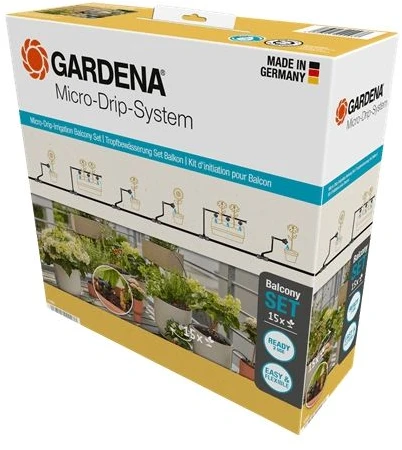 Gardena Lašelinio drėkinimo rinkinys balkonams (15 augalų)