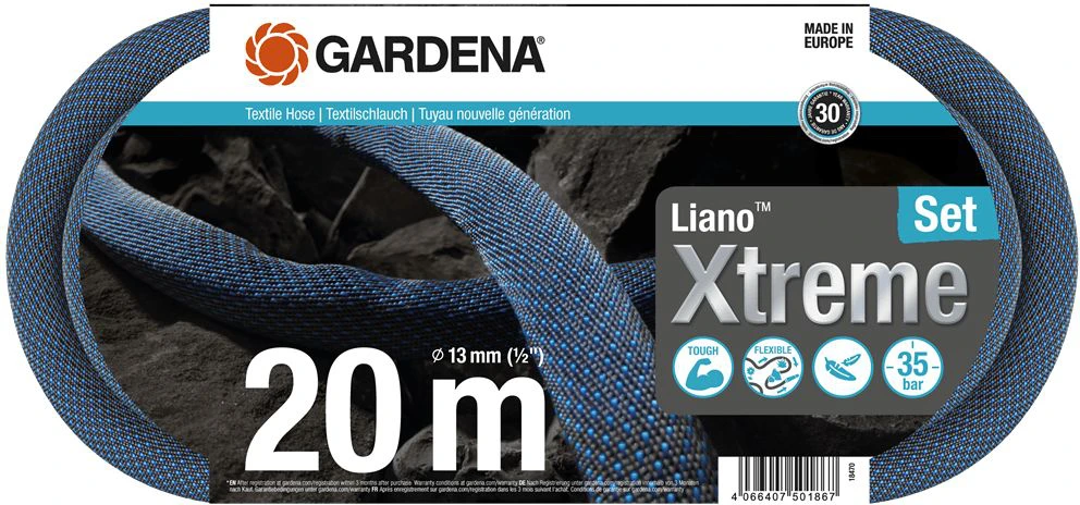 Gardena Tekstilinės žarnos Liano™ Xtreme 20 m rinkinys