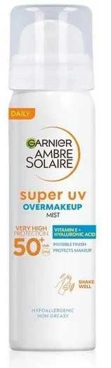 Garnier Ambre Solaire Super UV Protection Mist SPF 50 Apsauginė veido dulksna, 75 ml