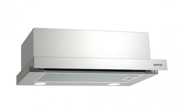 Gartraukis Gorenje | Gaubtas | BHP523E10X | Teleskopinis | C energijos vartojimo efektyvumo klasė | Plotis 50 cm | 322 m³/h | Mechaninis valdymas | LED | Nerūdijantis plienas
