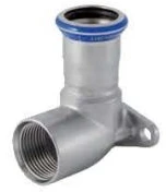 Geberit Mapress Nerūdijantis plienas 90° jungiamosios detalės su vidiniu sriegiu DN 15 (33405)