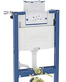 Geberit Duofix elementas sieninis/vien. - Sieninis tualetas 98cm su omega įmont. cisterna 12cm PEX-prij.