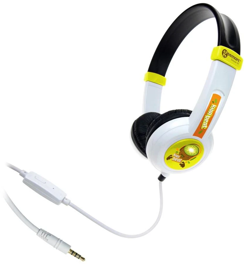 Geemarc Telecom Kiwibeat Smart 101, su laidu, Music, 20 - 20000 Hz, Ausinės, Juodas, Baltas, Geltona