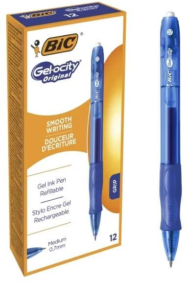 Bic Gelinis rašiklis Gel-Ocity 0.7 mm, mėlynas, pakuotėje 12 vnt. 600666