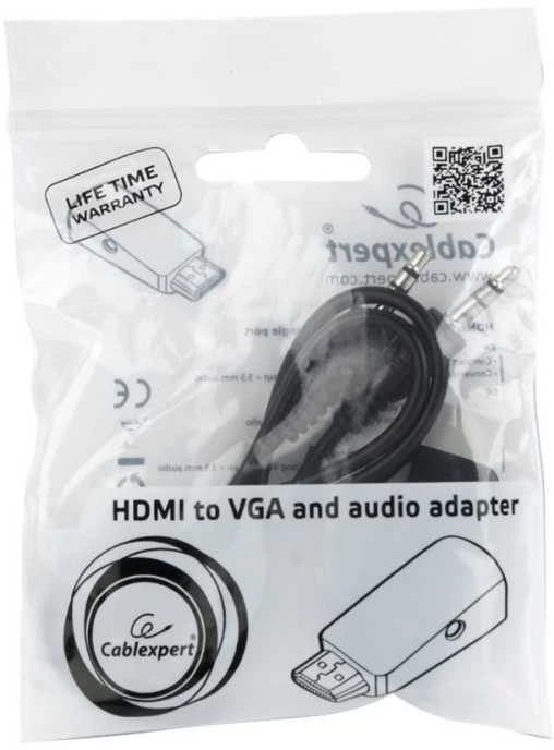 „Gembird“ adapteris HDMI-A(M)->VGA(F) + Audio