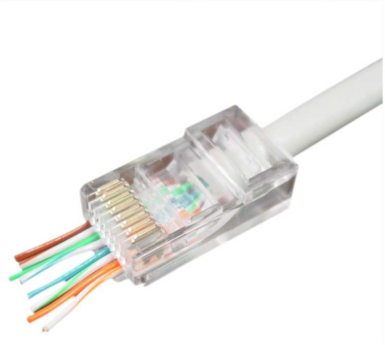 GEMBIRD LC-PTU-01/10 Gembird Universalus praėjimo modulinis UTP kištukas 8P8C, 10 vnt., suteptas ir suvytas